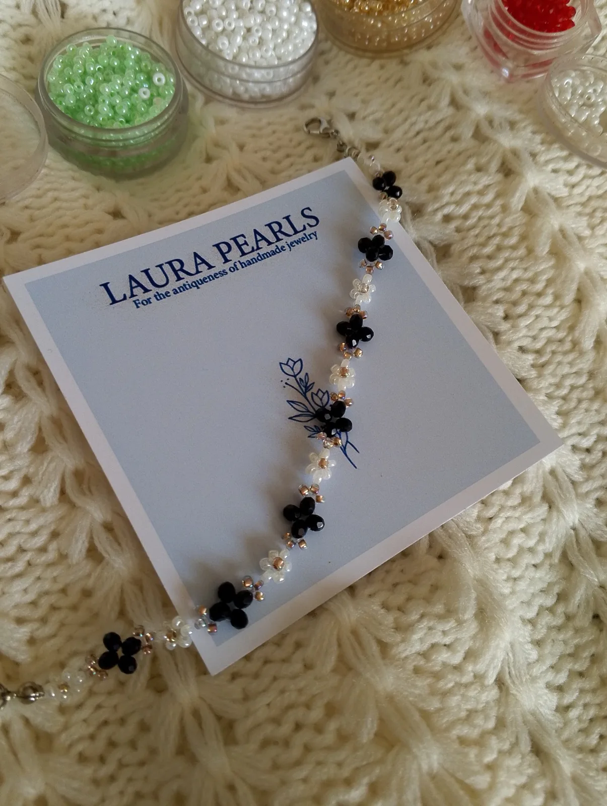 Crystal Flower Bracelet Set (2 pieces), photo 2