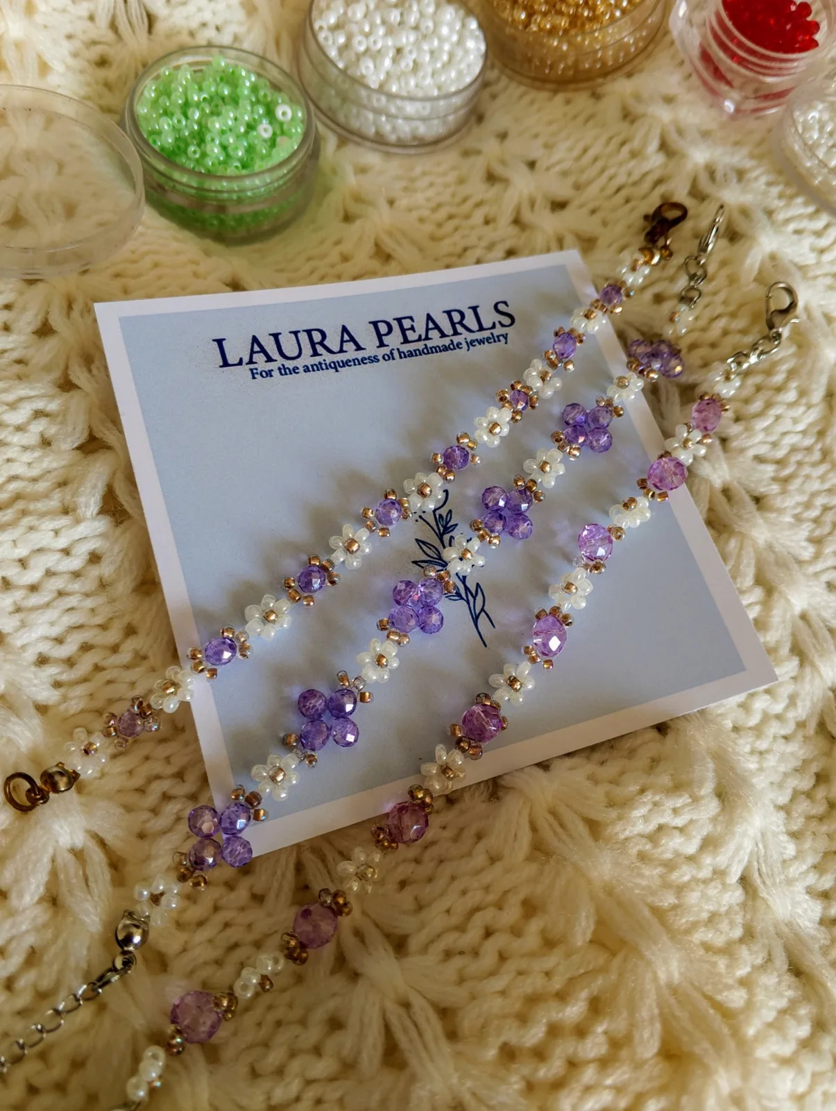 Flower Bead Bracelet