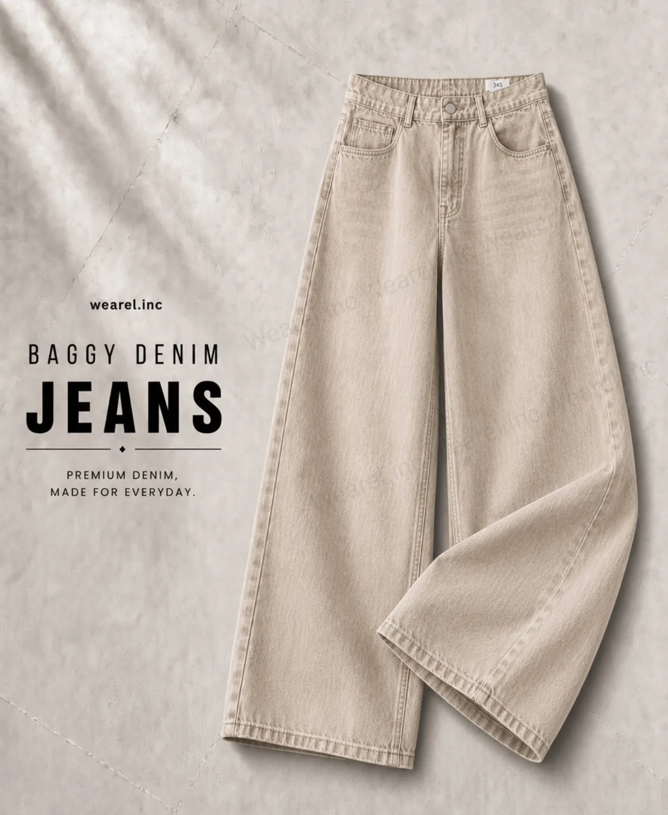 Baggy Wide-Leg Denim Jeans
