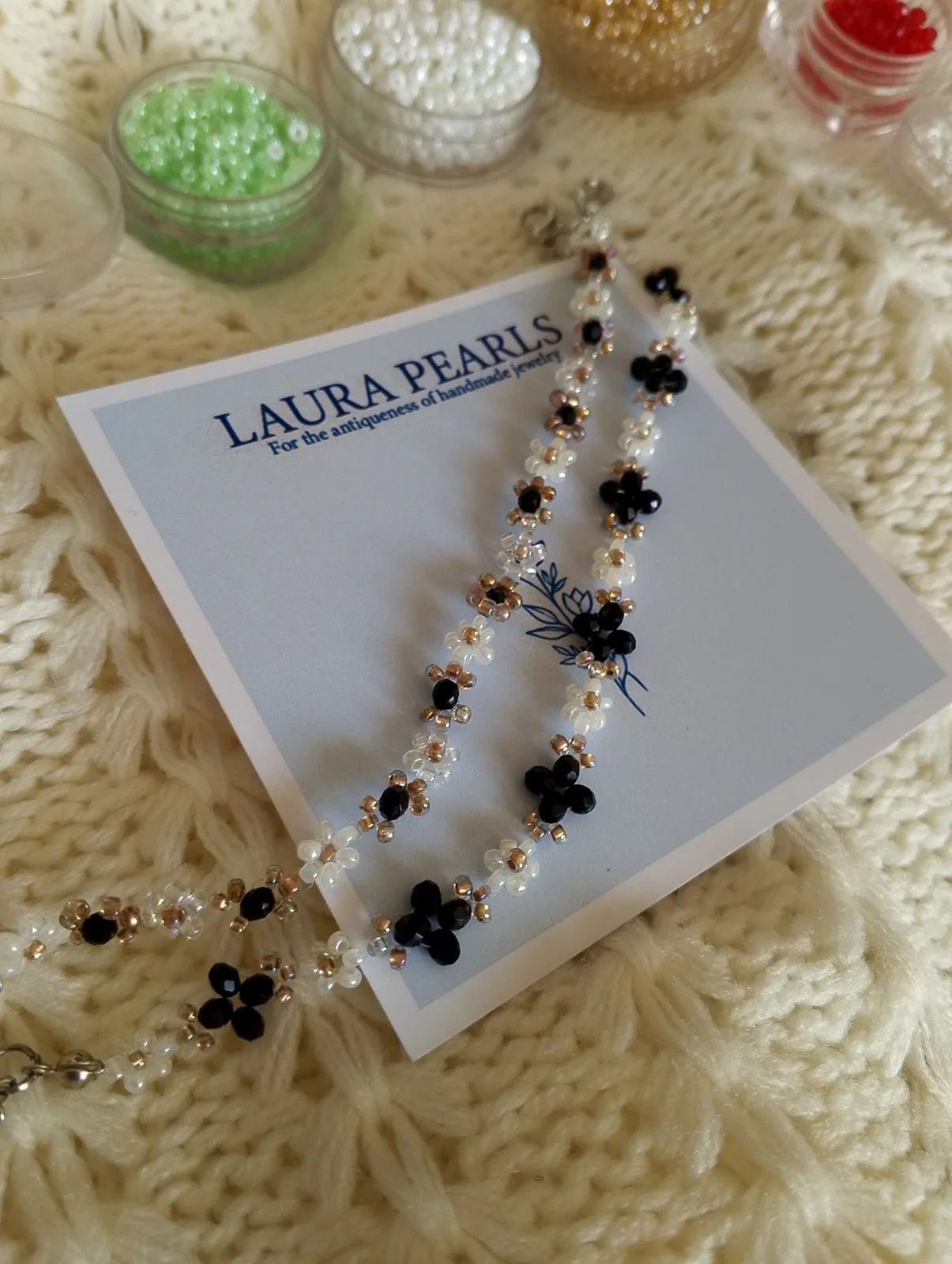 Crystal Flower Bracelet Set (2 pieces)