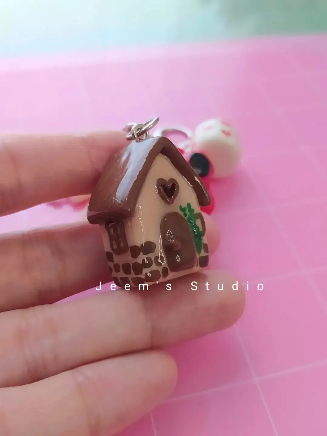Cottage House Keychain