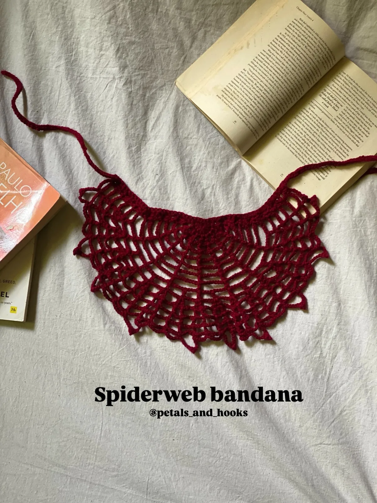 Petals and Hooks Spiderweb Bandana