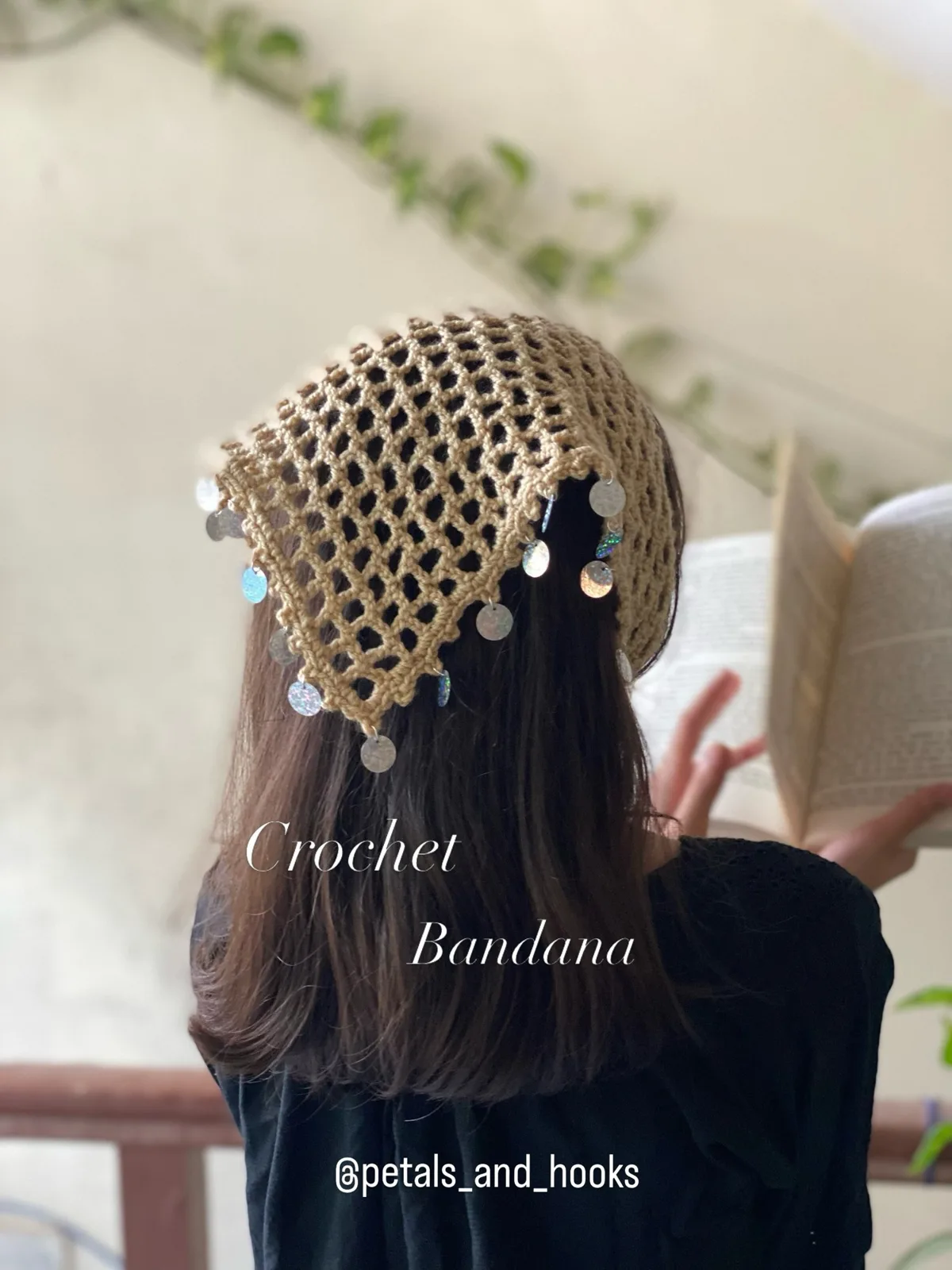Petals and Hooks Sequin Bandana