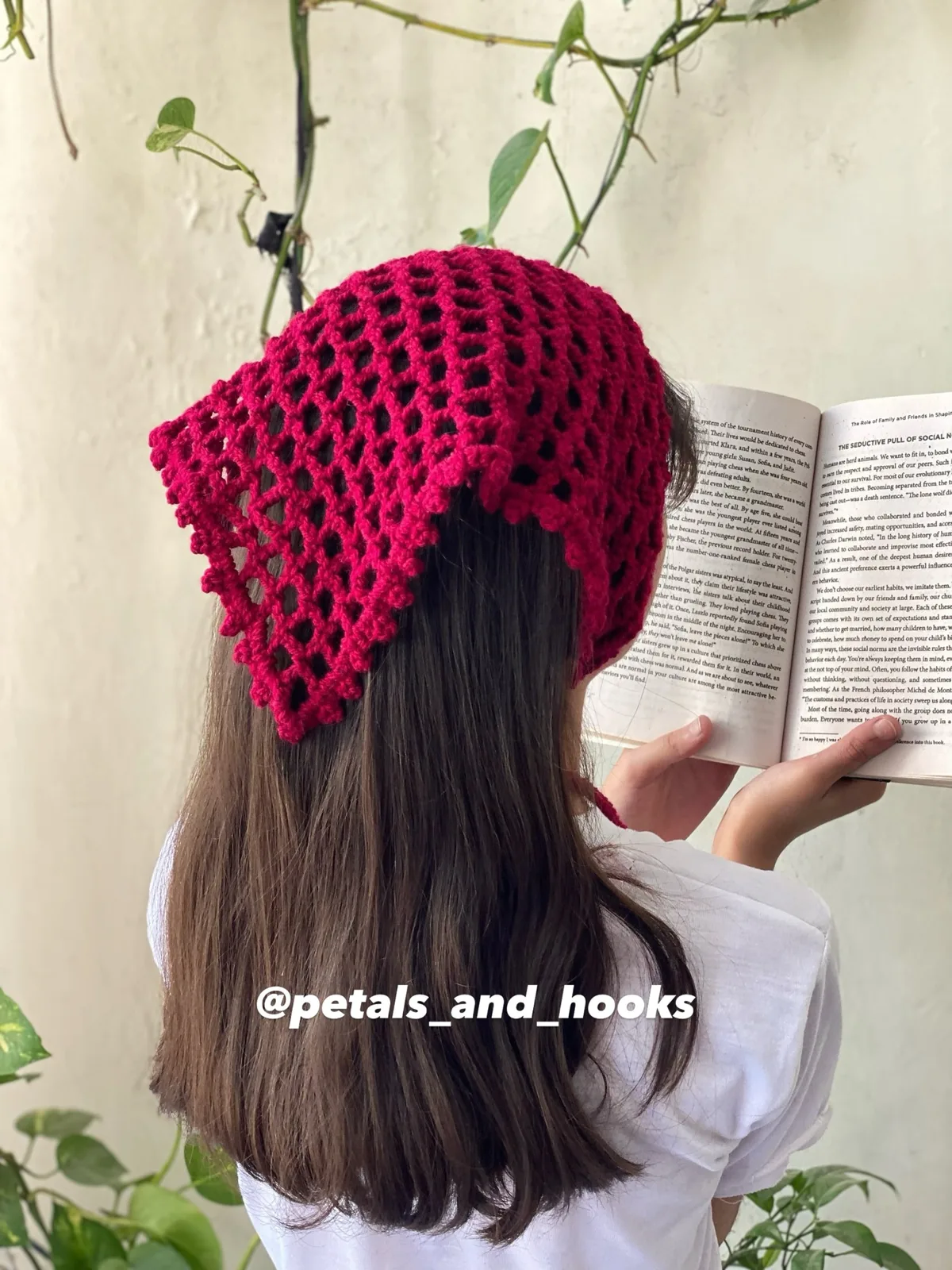 Petals and Hooks Mesh Crochet Bandana