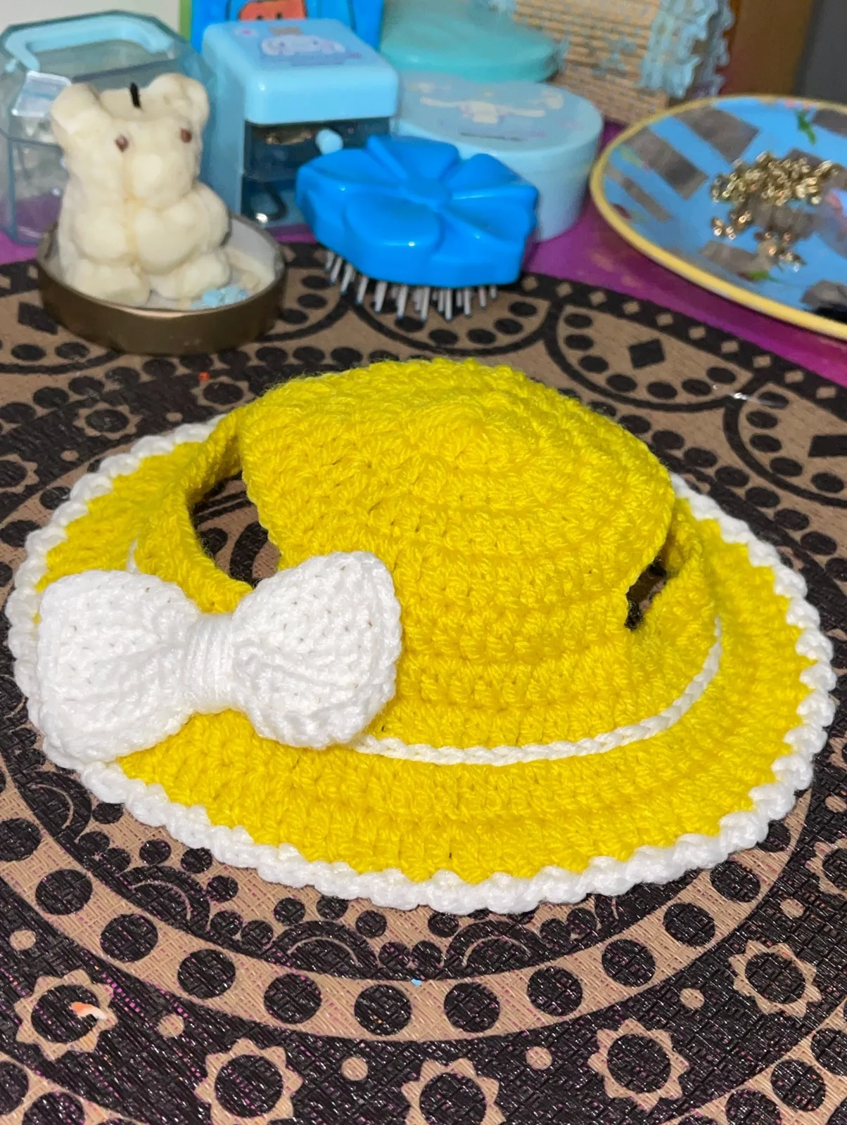 Sunny Pet Hat & Collar Set