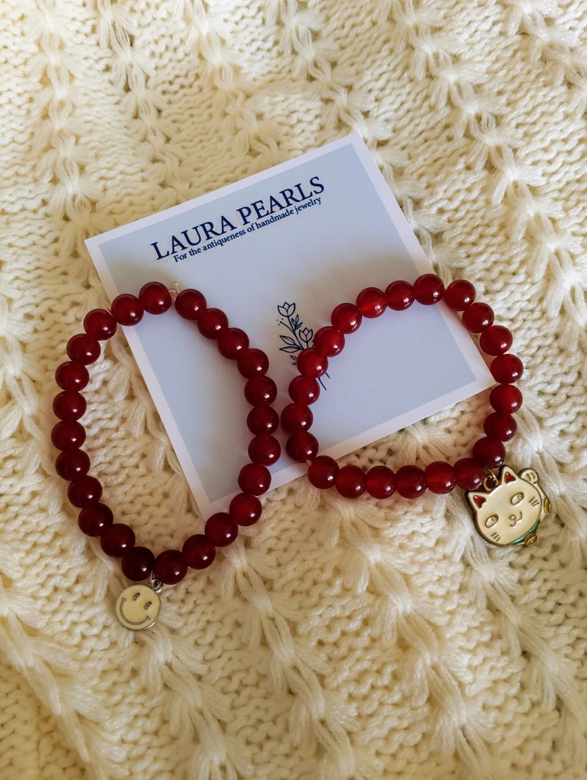 Glass Bead Charm Bracelet, photo 4